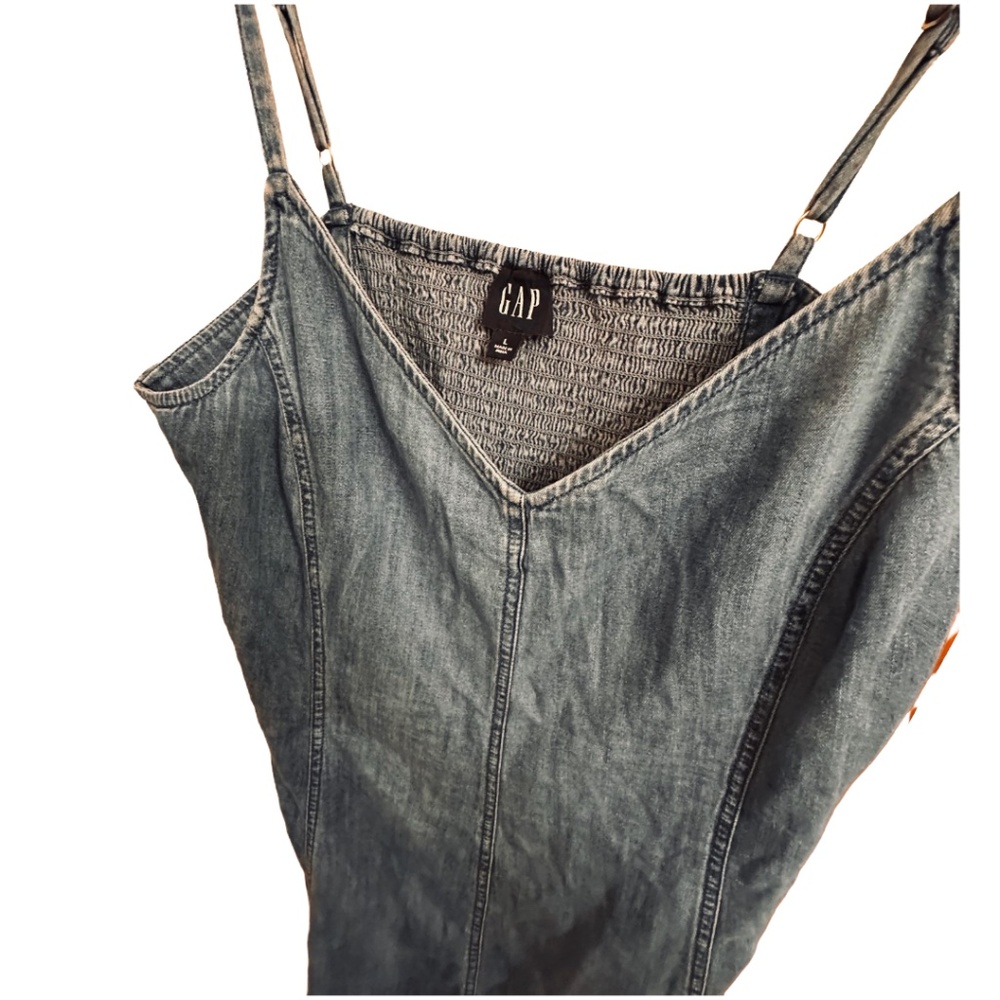 GAP DENIM Sweetheart Maxi Dress Size L - Picture 4 of 7